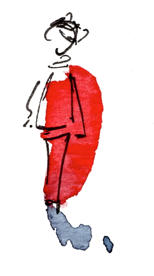 Silhouette rouge