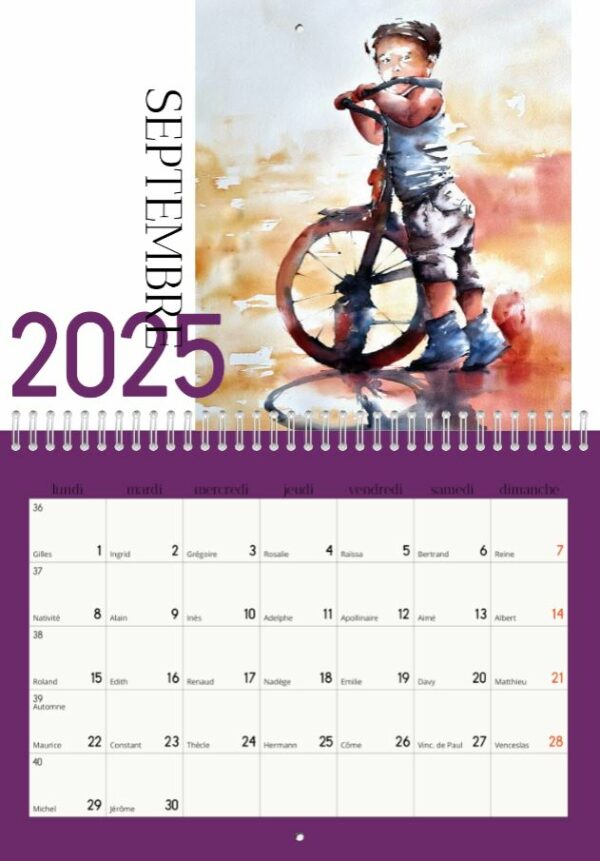 Calendrier 2025 aquarelles – Image 10